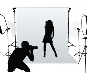 Elements of Photographic studio photographer design vector 01