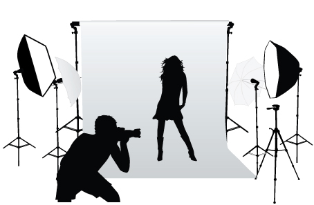 Elements of Photographic studio photographer design vector 01 free download