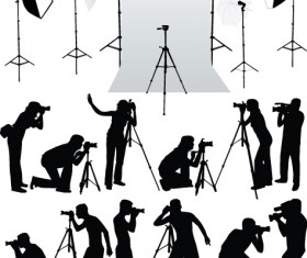Elements of Photographic studio photographer design vector 02