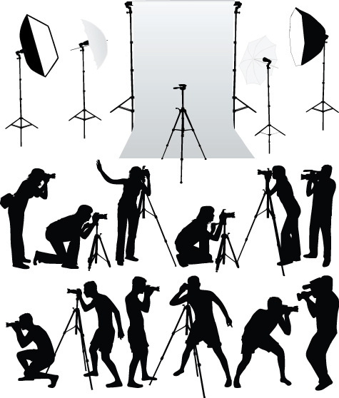 Elements of Photographic studio photographer design vector 02