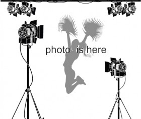 Elements of Photographic studio photographer design vector 04