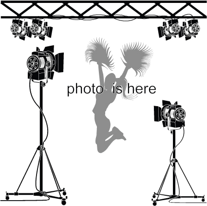 Elements of Photographic studio photographer design vector 04