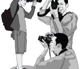 Elements of Photographic studio photographer design vector 05