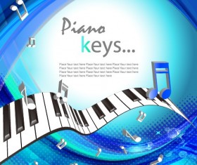 Set of Piano Backgrounds Vector graphics 01