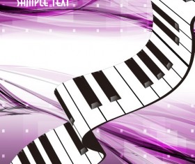 Set of Piano Backgrounds Vector graphics 05
