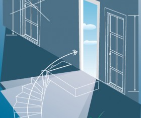 Set of Plans and construction project design vector material 04