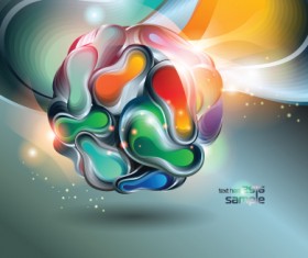 Vector set of Plasma design elements background 03