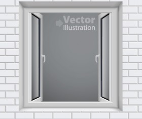 Different Plastic window design elements vector 01