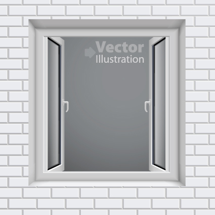 Different Plastic window design elements vector 01