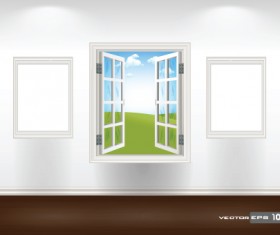Different Plastic window design elements vector 02