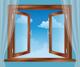 Different Plastic window design elements vector 03