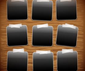 Set of Polaroid photo frames vector material 02