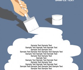 Elements of Promotional paint template vector 01