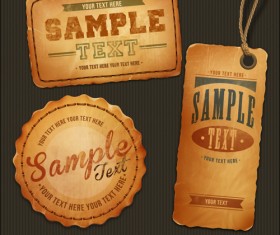 Elements of Retro Jeans Labels vector set 02