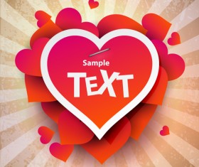 Romantic Happy Valentine day cards vector 13