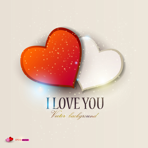 Romantic Happy Valentine day cards vector 14