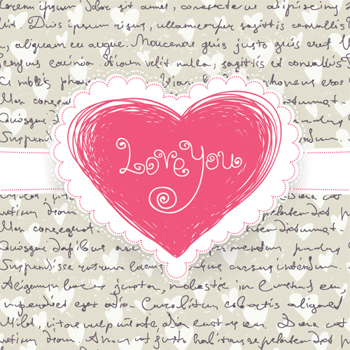 Romantic Happy Valentine day cards vector 17