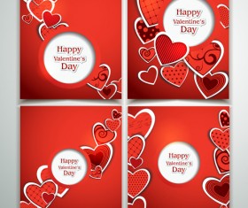 Romantic Happy Valentine day cards vector 18
