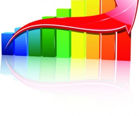 Set of Schedule Growth arrow backgrounds vector 02