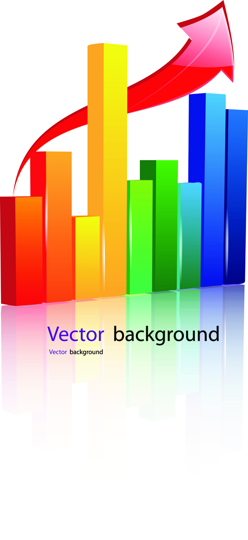 Set of Schedule Growth arrow backgrounds vector 03