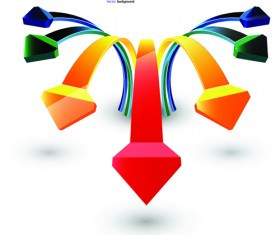 Set of Schedule Growth arrow backgrounds vector 05