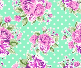 Seamless flowers pattern vector 01