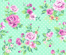 Seamless flowers pattern vector 03