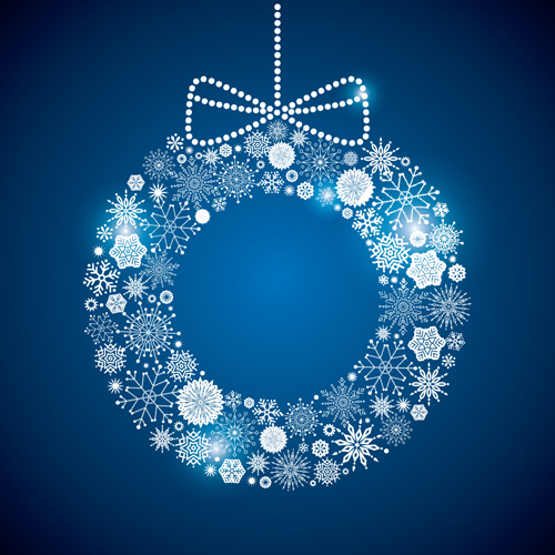 Shining snowflakes ornaments design vector graphics 03