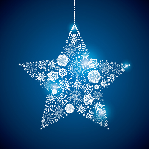 Shining snowflakes ornaments design vector graphics 04