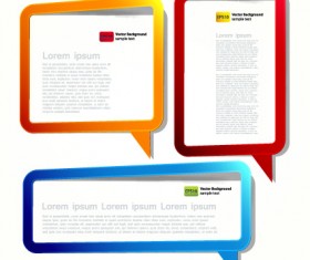 Color Hollow Speech Bubbles for text design vector 01