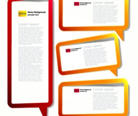 Color Hollow Speech Bubbles for text design vector 02