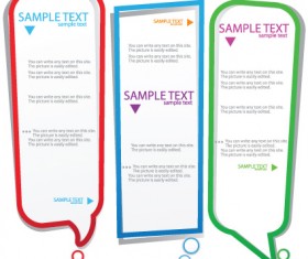 Color Hollow Speech Bubbles for text design vector 03