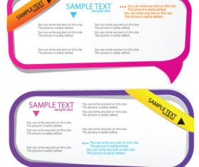 Color Hollow Speech Bubbles for text design vector 05
