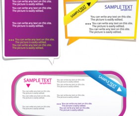 Color Hollow Speech Bubbles for text design vector 10