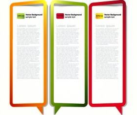 Color Hollow Speech Bubbles for text design vector 08