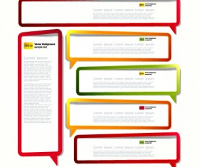 Color Hollow Speech Bubbles for text design vector 09