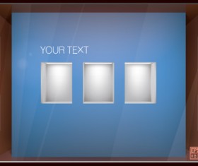 Elements of Store window with illuminated design vector 01