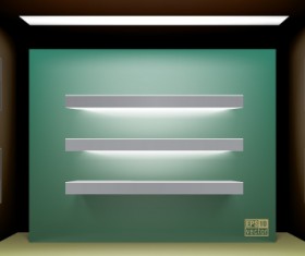Elements of Store window with illuminated design vector 02