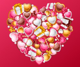 Sweet Valentine cards design vector 01