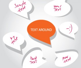 Talking around for you text design elements vector 02