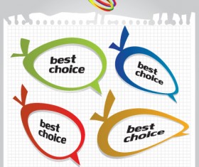 Talking around for you text design elements vector 04