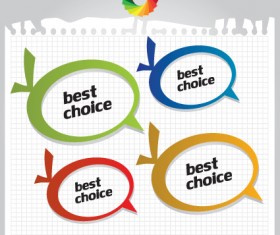 Talking around for you text design elements vector 05