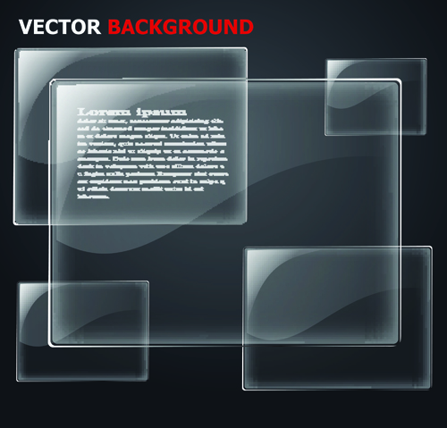 Transparent glass backgrounds vector 03