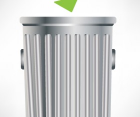 Vivid Trashcan design elements vector set 02