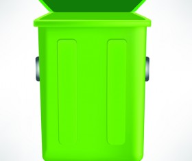 Vivid Trashcan design elements vector set 03
