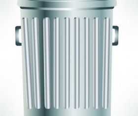 Vivid Trashcan design elements vector set 04