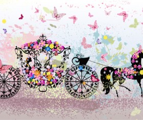 Valentine Day Romantic coach vector 01