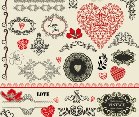 Valentine day Decorative Frames and Borders vector