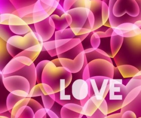 Romantic heart Valentine background free vector 03