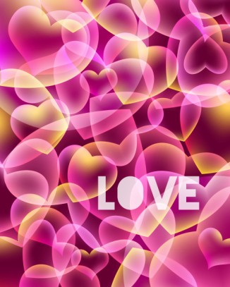 Romantic heart Valentine background free vector 03
